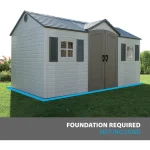 15 Ft. x 8 Ft. High-Density Polyethylene (Plastic) Outdoor Storage Shed - Image 3