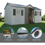 15 Ft. x 8 Ft. High-Density Polyethylene (Plastic) Outdoor Storage Shed - Image 6