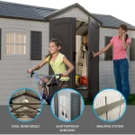 15 Ft. x 8 Ft. High-Density Polyethylene (Plastic) Outdoor Storage Shed - Image 11