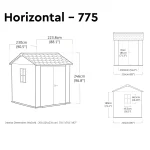 Keter Newton 7 ft. W x 7 ft. D Apex Outdoor Garden Shed - Image 6