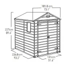 Manor 6 ft. W x 8 ft. D Apex Outdoor Garden Shed - Image 11