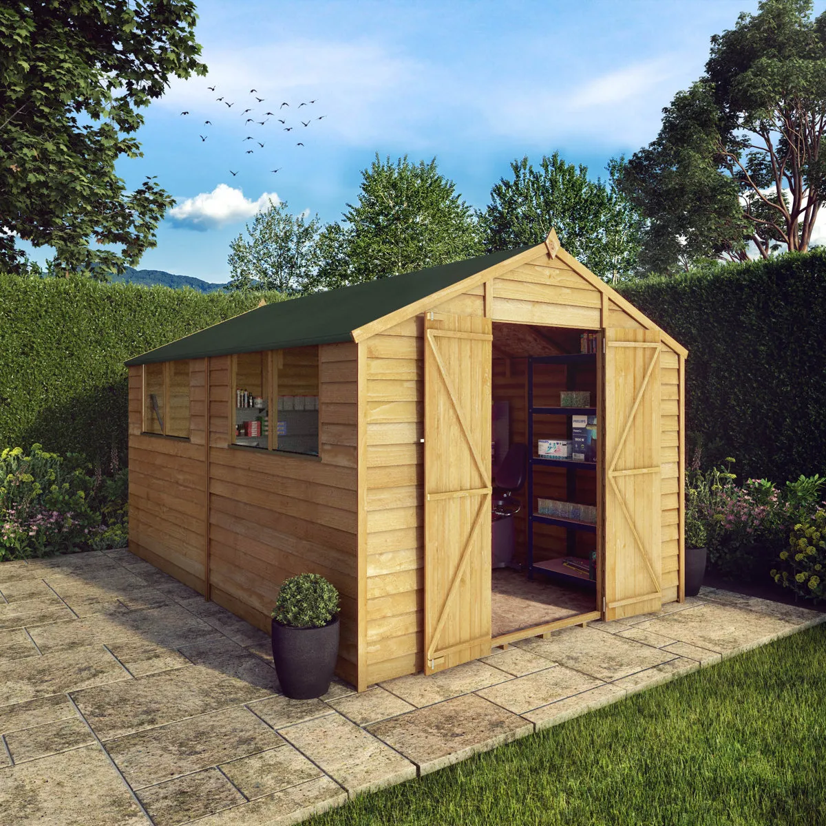 default_name-79-1.webp Mercia 12 x 8ft Overlap Apex Shed - Image 1