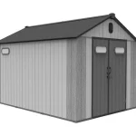 Outdoor Resin Storage Shed Waterproof Plastic Garden Shed with Lockable Door