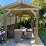 Heavy Duty Timber Gazebo DIY Kit | Tanalised feather edge timber - Image 4