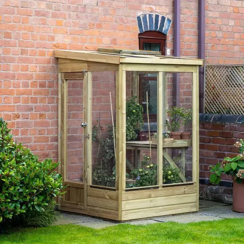 shopping-2026-10-11T094142.802-1.webp Hartwood 4' x 4' Dale Lean-To Wooden Greenhouse - Image 1